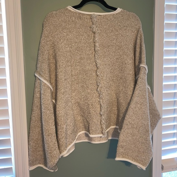 Cold Cozy Nights Relaxed Knit Sweater - Heather Taupe - Picture 7 of 7